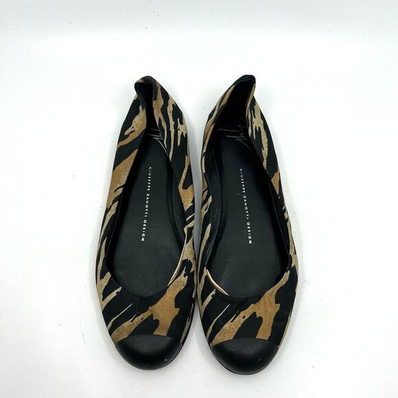 Giuseppe Zanotti Animal Print Round Toe Ballet Flats Women's 7 US - Picture 5 of 10